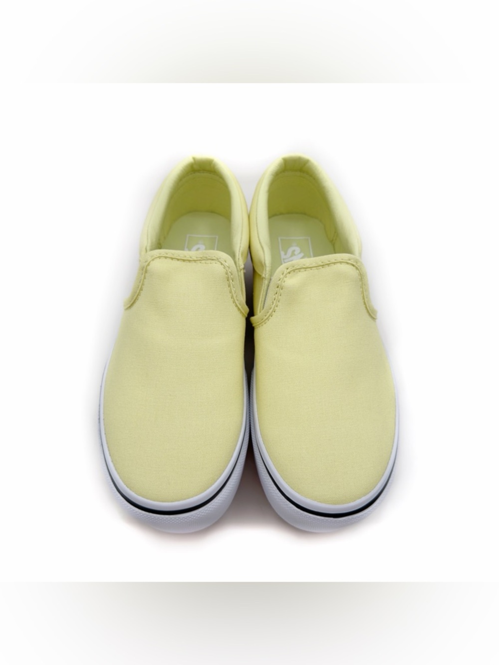 Vans Asher Platform Slip On Shoes Women’s 7 Pastel Yellow White - Picture 5 of 7